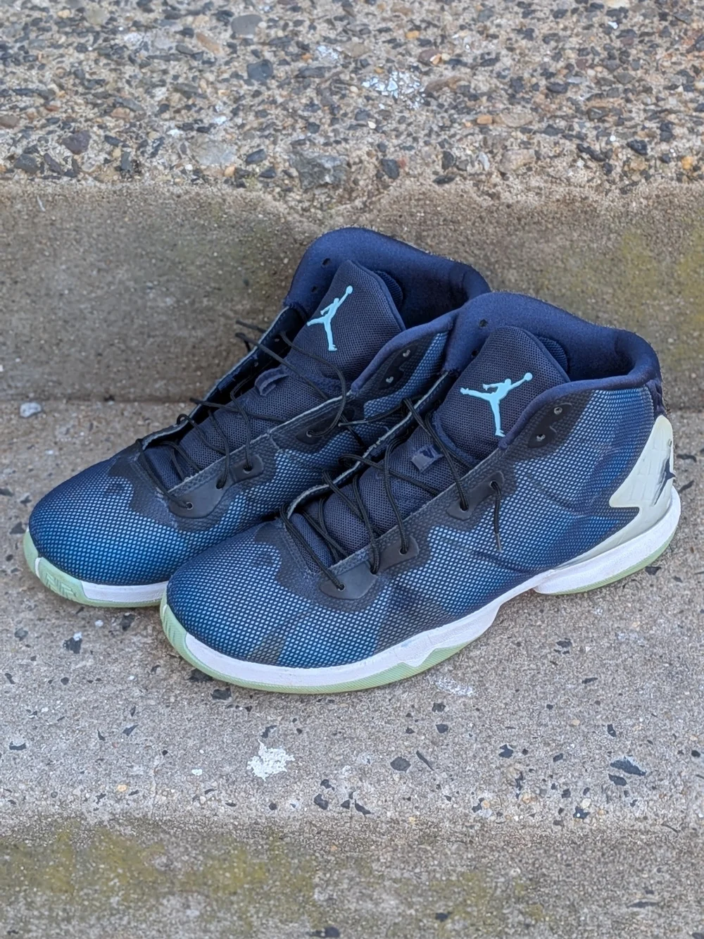 Air Jordan Men’s Navy Blue Basketball Shoes Size 9.5